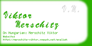 viktor merschitz business card